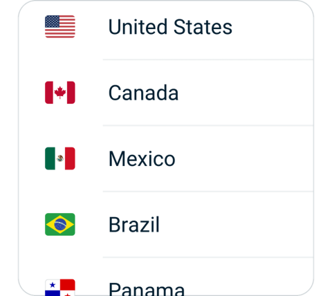 FireflyVPN connect step 2, choose VPN server location